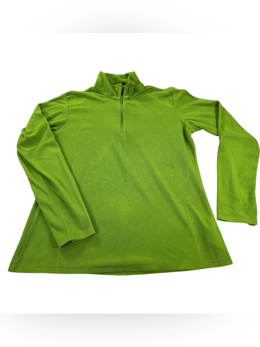 Columbia Microfleece 1/4 Zip Pullover Women’s L Lime Green Y2K Outdoor